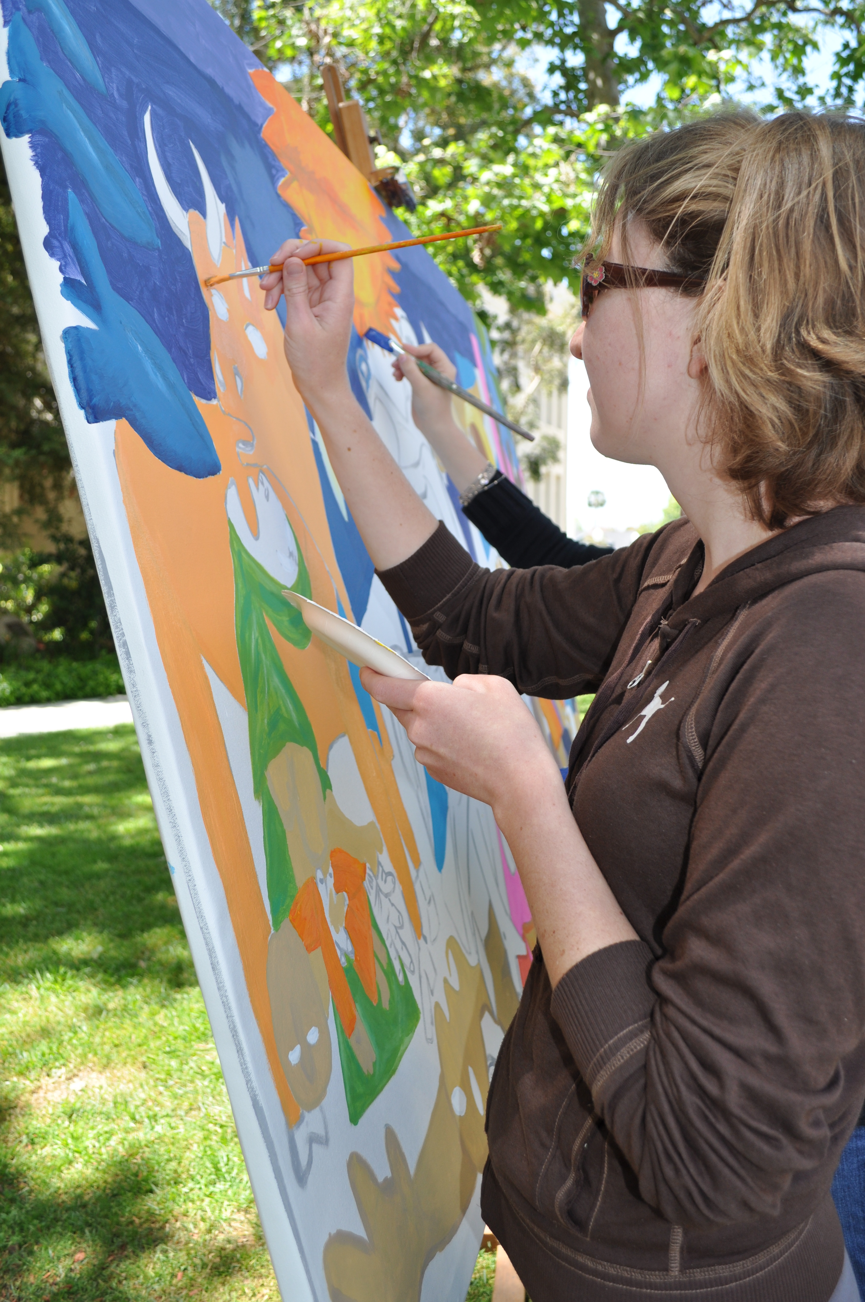 woman painting