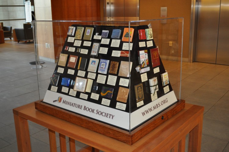 Miniature books display