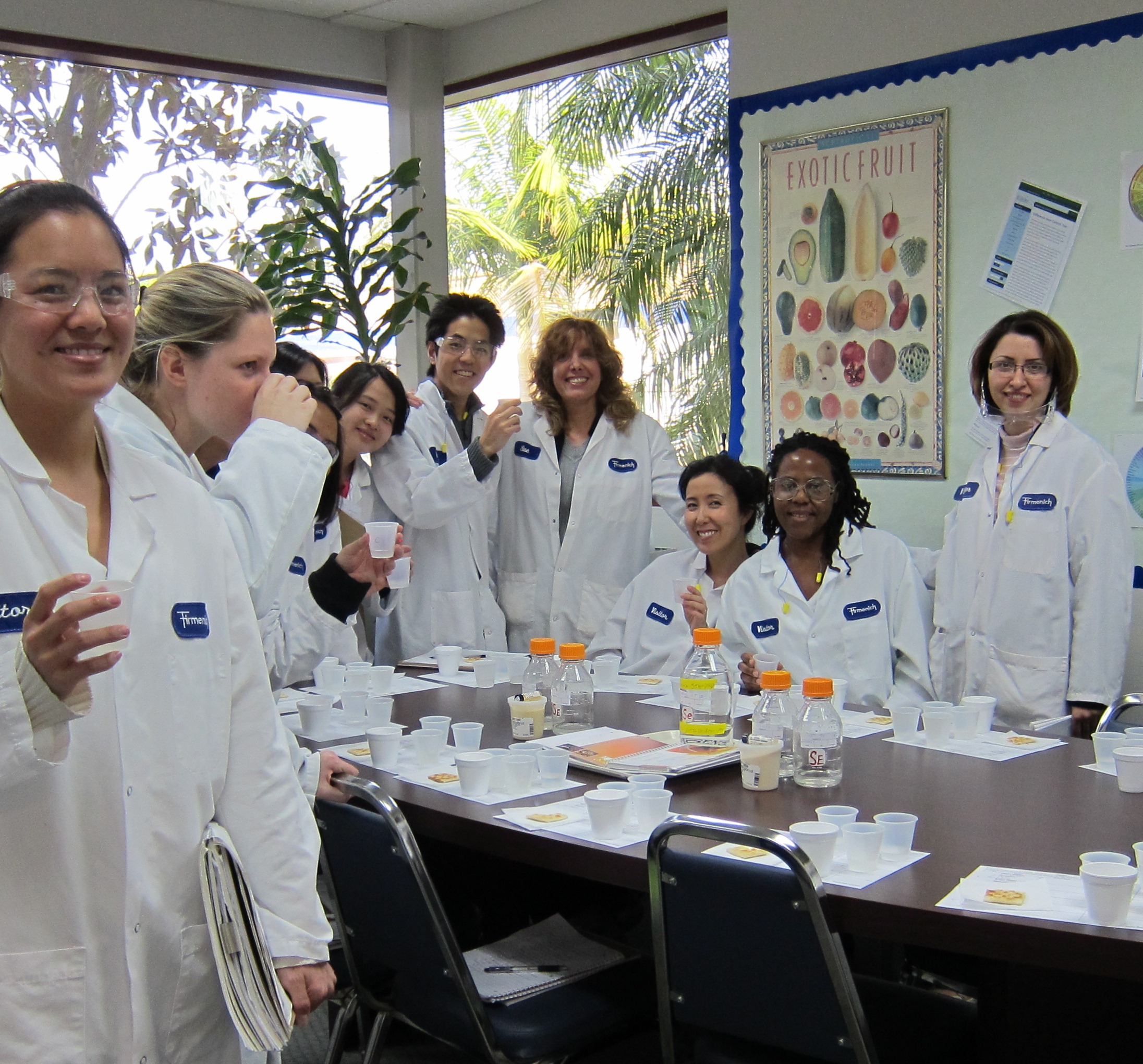Food science students are treated to a product tasting