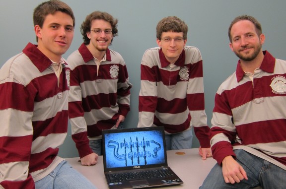 Panther Games team members (l-r) Andrew Minarik, Matt Loesby, Matthew Shaffer and Chris Boyd, created an award-winning game for Imagine Cup.