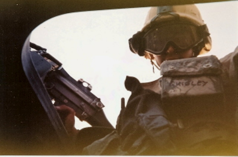 soldier holding gun