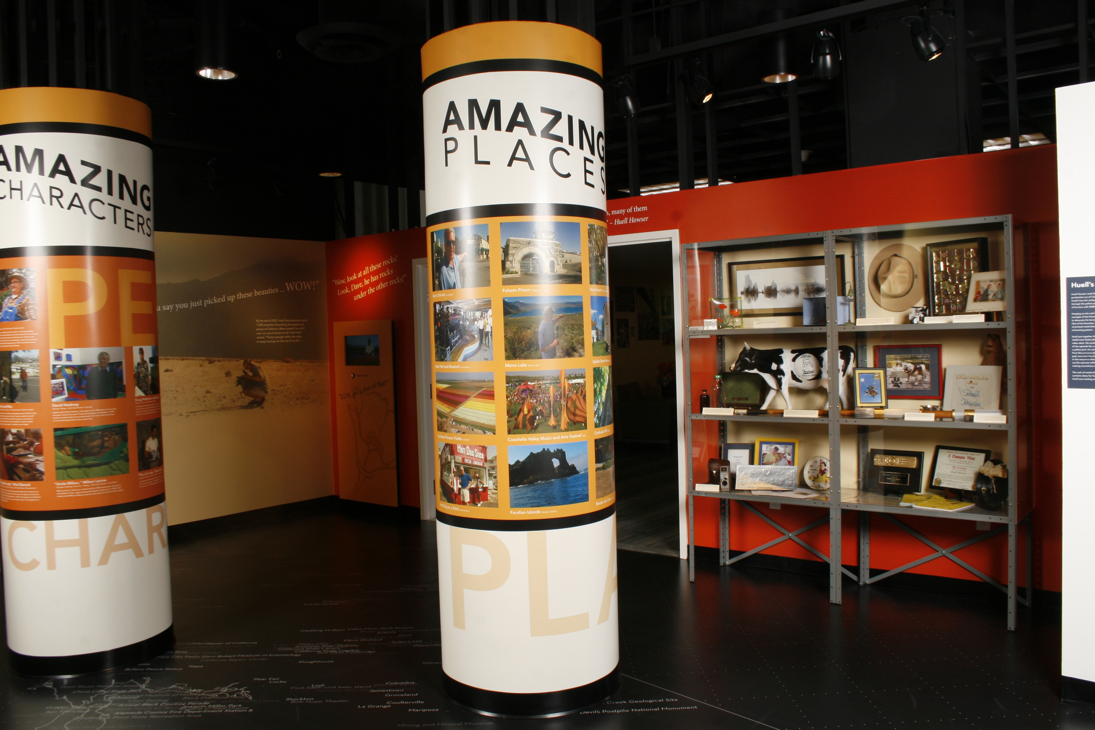 people looking at a display