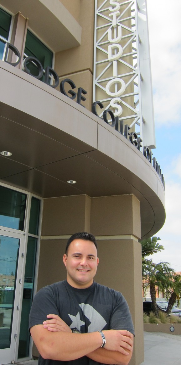 U.S. Marine Corps veteran Timoteo Orendain '14 graduates with a degree in screenwriting this month from Chapman University.