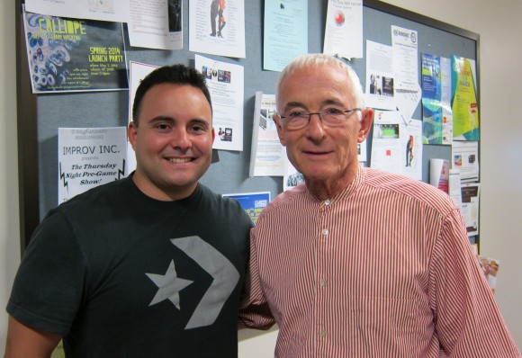 Orendain with one of his mentors, Professor Harry Ufland.