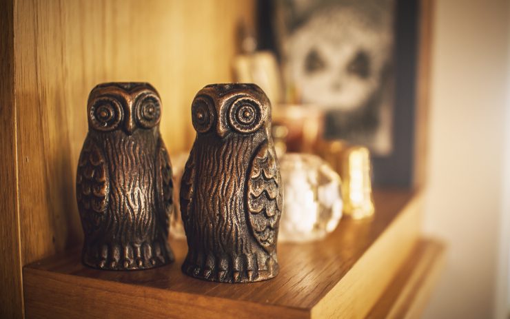 picture of owl statues