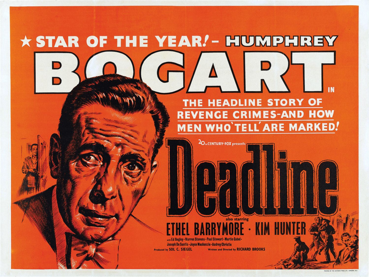 Humphrey Bogart plays a crusading editor intent on exposing crooked politicians in "Deadline U.S.A." The 1952 classic opens this year Black and White Film Festival Friday, Sept. 5.