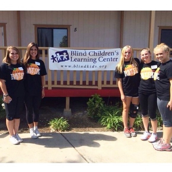 The Blind Children's Learning Center was among the work assignments available to participants pitching in on Day of Service.