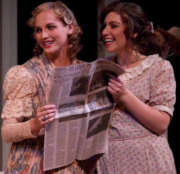 Camille Collard '10 and Vanessa Wolf '11 in 2009 Department of Theatre Production, "Ladyhouse Blues."