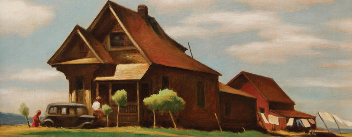painting of house