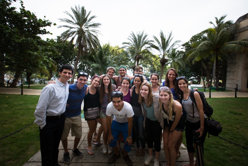 group of people outside