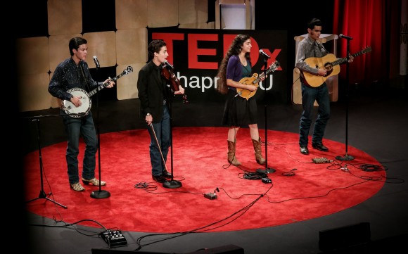 band performing on stage