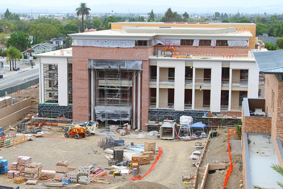 A recent snapshot of Musco Center construction progress (taken in Oct. 2015).