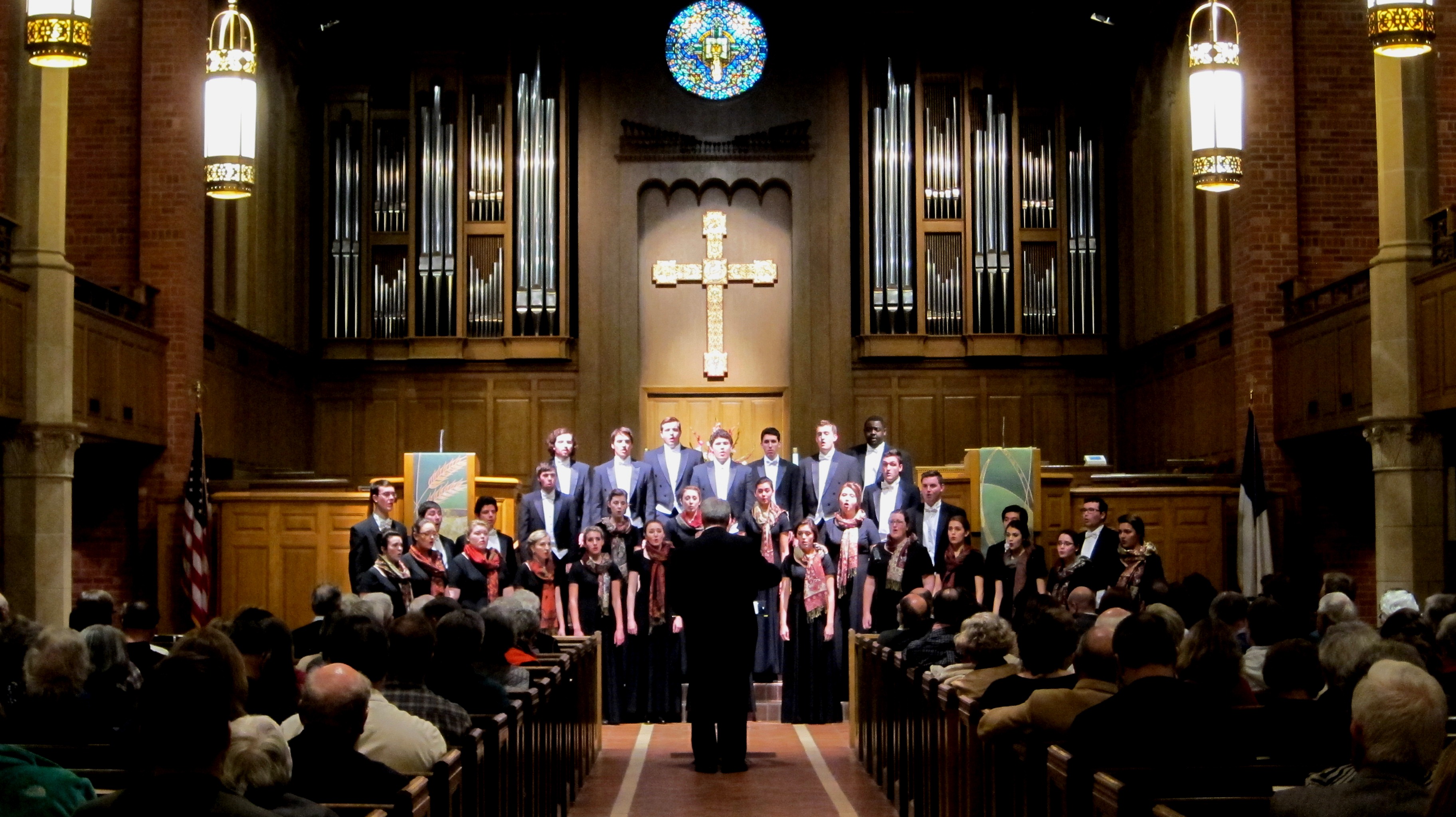 choir sings in church