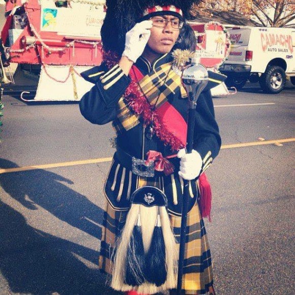 man in band costume