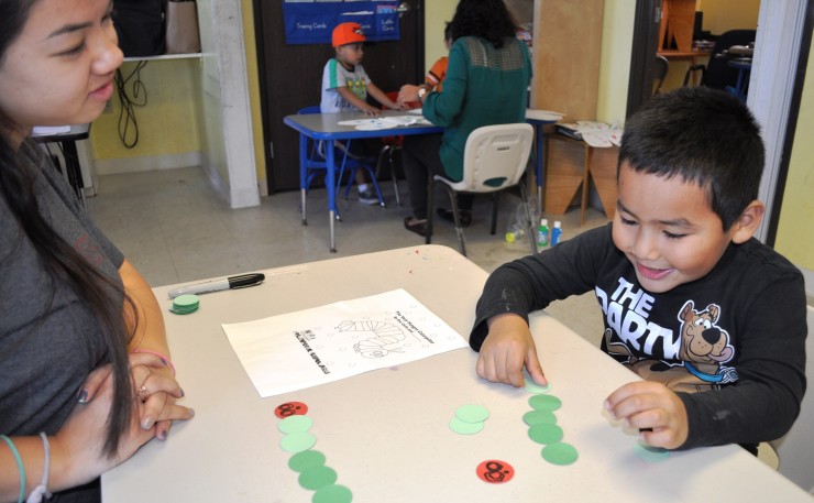 A child learning