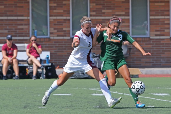 women playing soccer