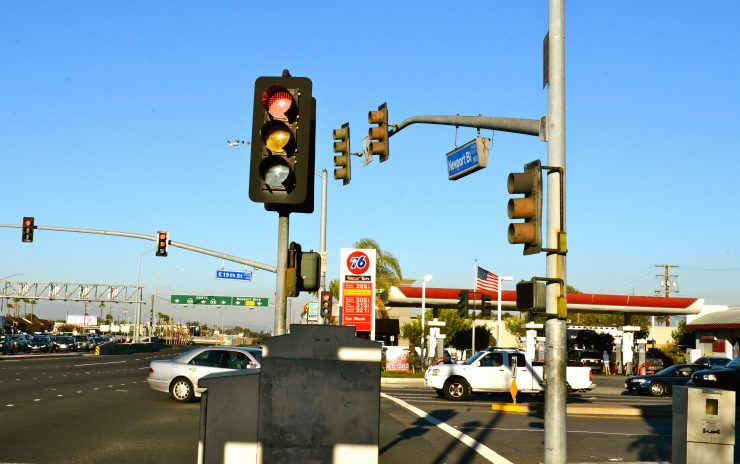gas station at intersection