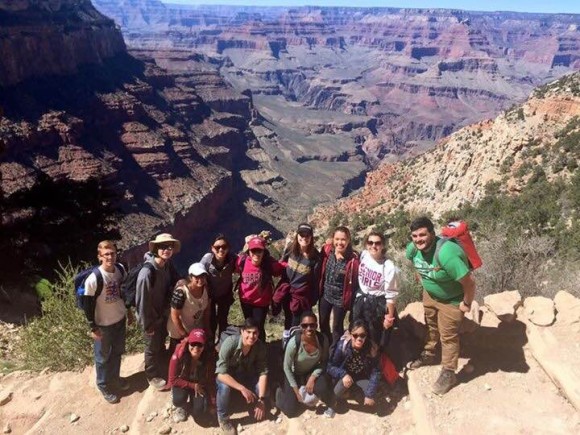 students at the grand canyon