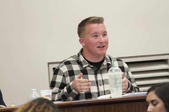 Student speaking in class