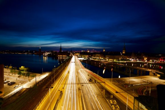 A city at night