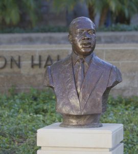 bust of martin luther king jr on chapman campus