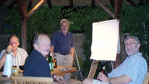 Group eating dinner