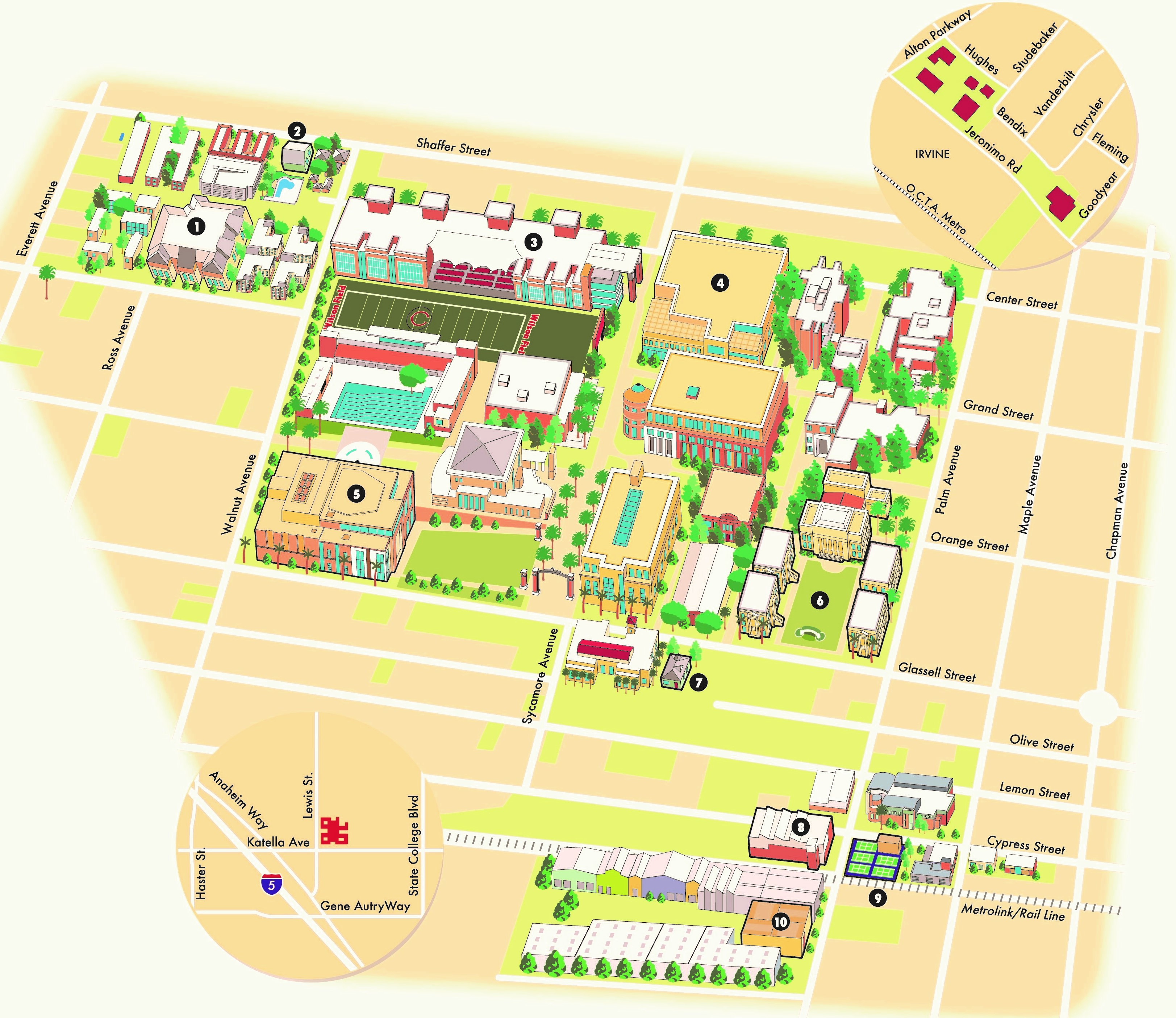 Chapman University Campus Map Footprint For The Future | Chapman Newsroom