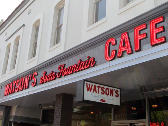 Facade of Watson's Soda Fountain Cafe