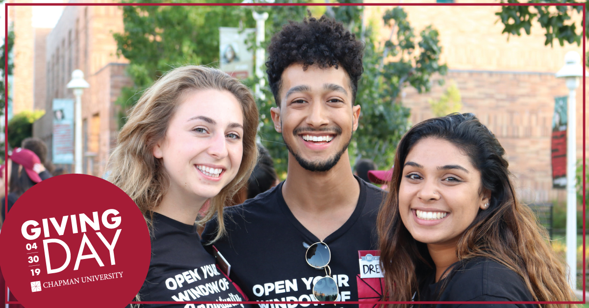 Chapman students for Giving Day.