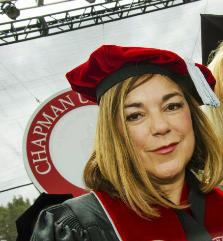 Hon. Loretta Sanchez '82 at Closing Convocation at Chapman University in 2002.