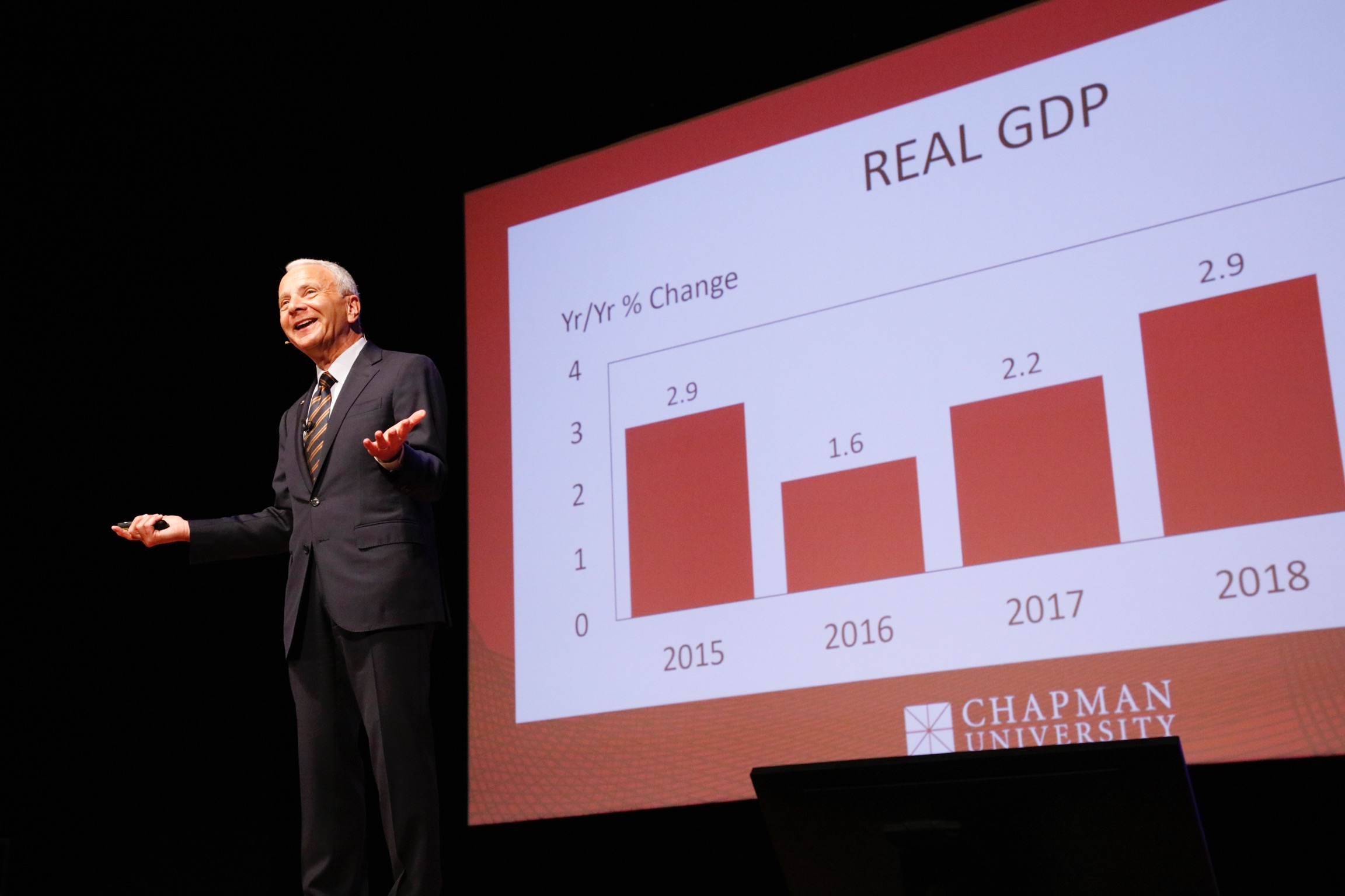 Professor Jim Doti presents forecast update