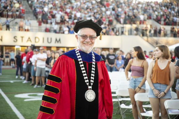 Chapman President Daniele C. Struppa at Convocation 2019.