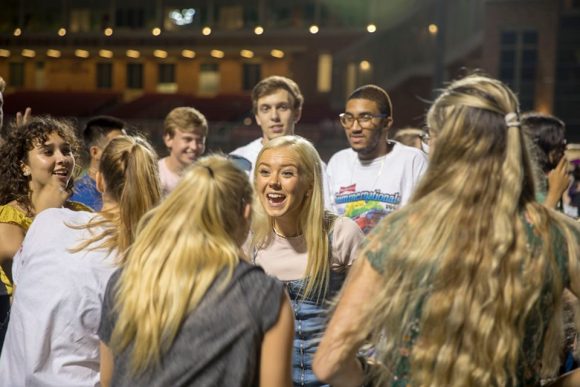 Chapman students at Playfair orientation event 2019.