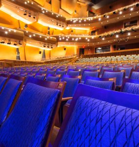 rows of available seats at Musco Center for the Arts