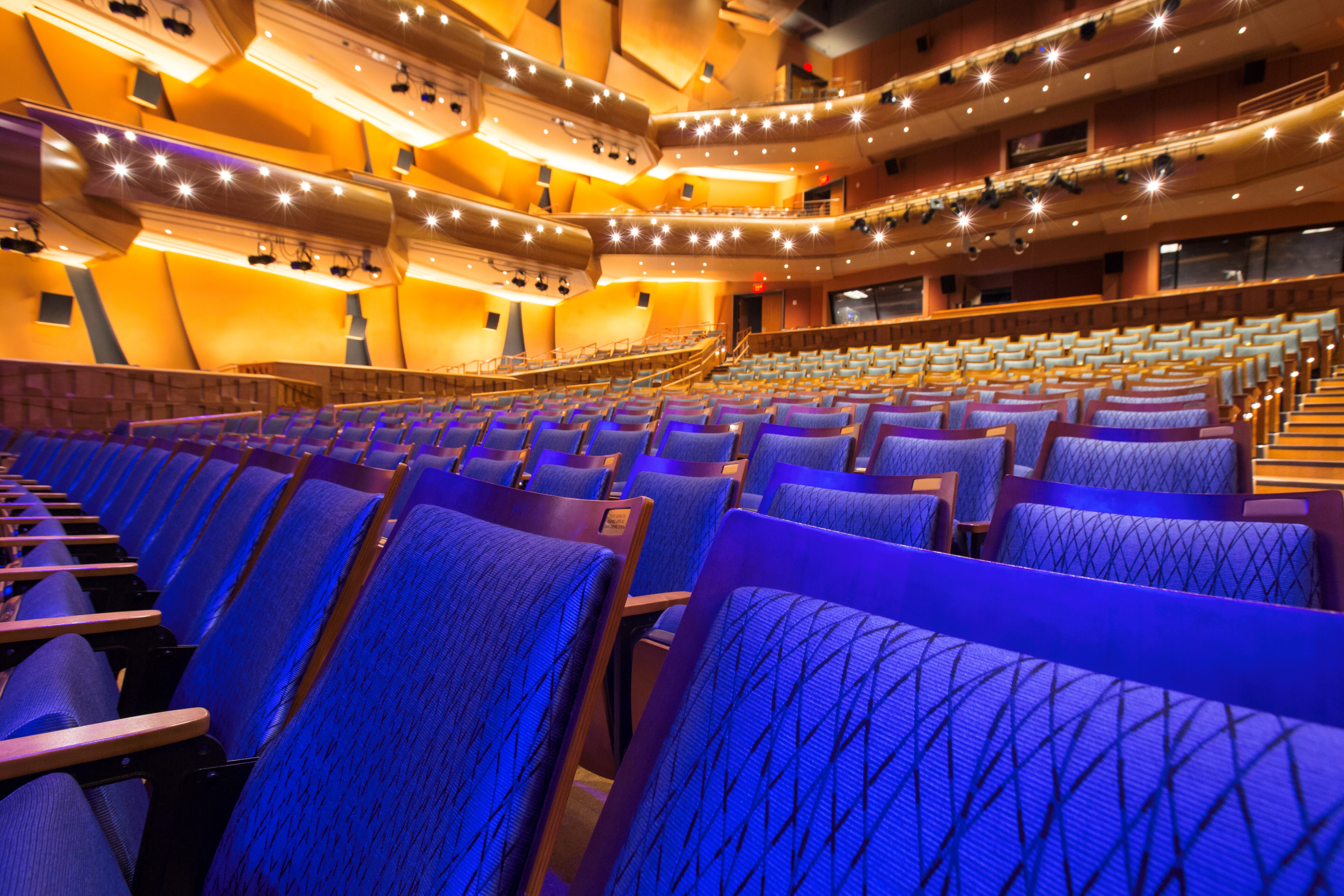 rows of available seats at Musco Center for the Arts