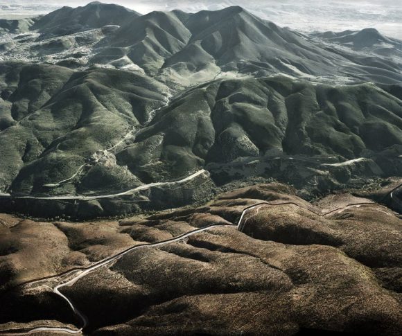 Aerial photograph of the border.