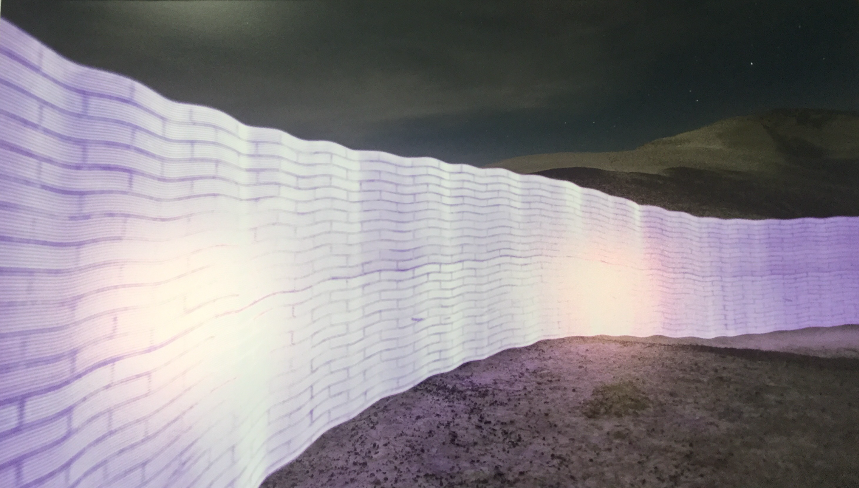 Artwork by Janire Najera of the border.