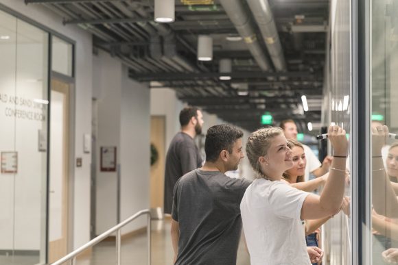 Chapman University students in the Keck Center for Science and Engineering