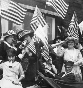 Women suffragettes in America.
