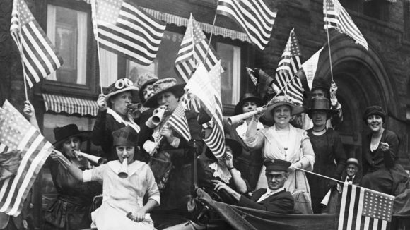 Women suffragettes in America.