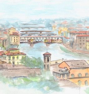 water color of Italy