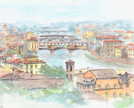 water color of Italy