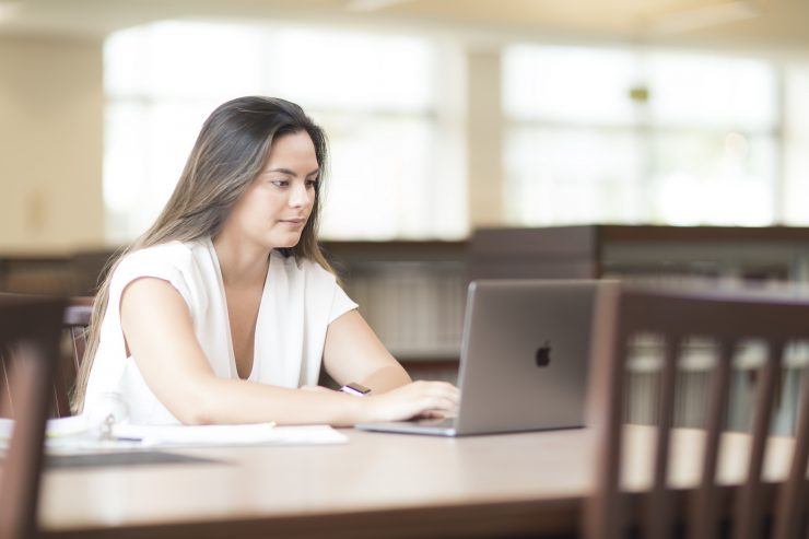 Girl with computer