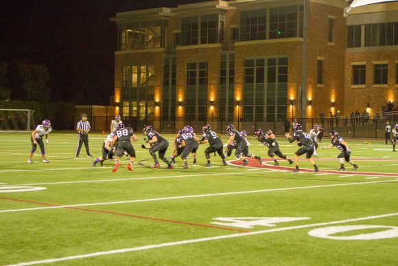 Chapman Panthers face Whittier Poets on football field