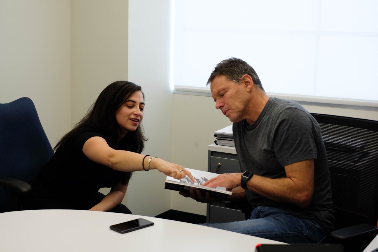 Chapman University student with Bill Gerber