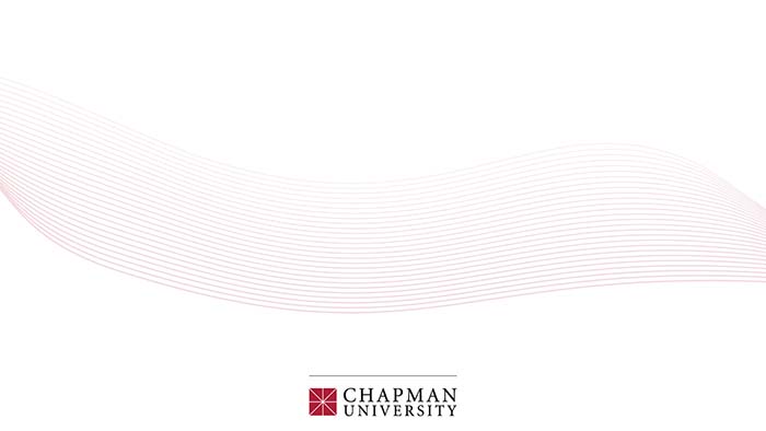 White with swirl and Chapman logo at the bottom of Powerpoint template