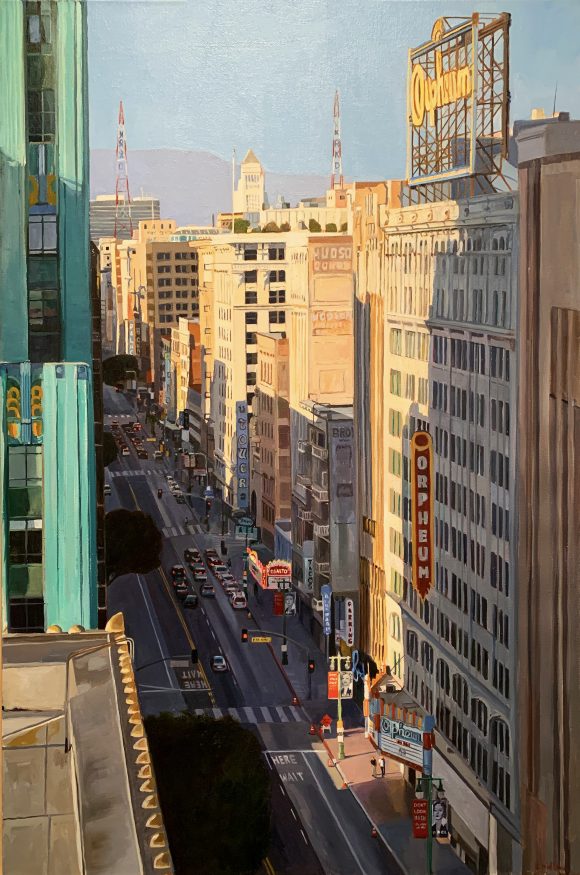 painting of Broadway, LA