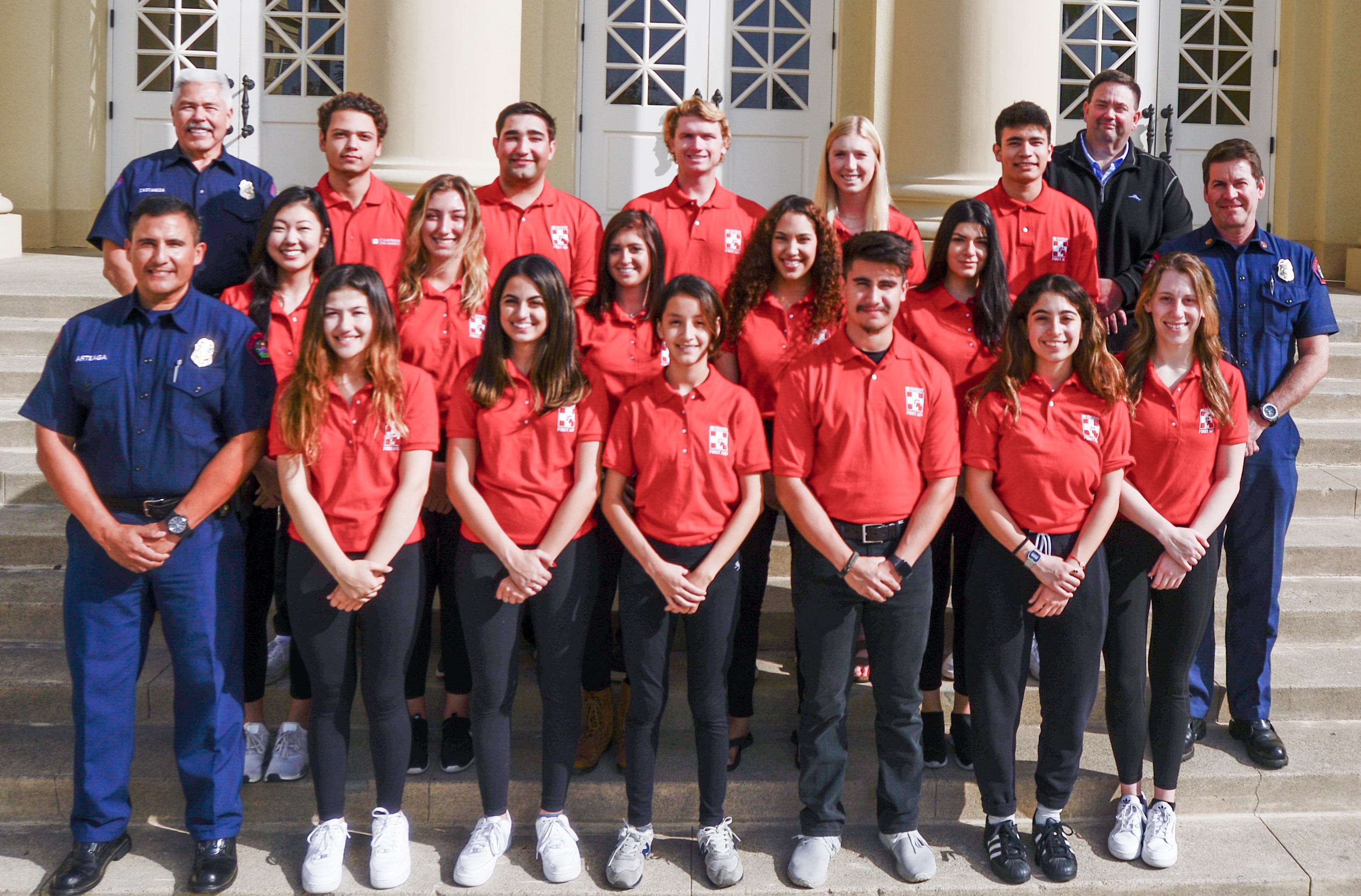 Student Emergency Medical Education Club with fire and life safety supervisors
