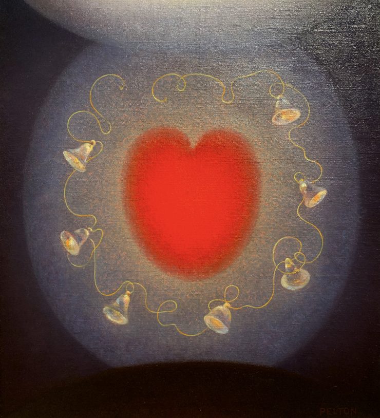 Agnes Pelton Painting of Heart in the Hilbert Museum