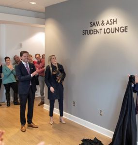 Unveiling of student lounge at Fowler School of Law